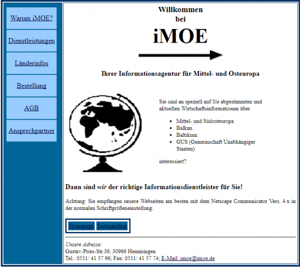 imoe wird gegründet 1998